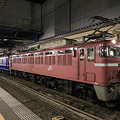 直江津駅で発車を待つ寝台特急日本海