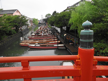 水郷柳川:見柱神社前の舟溜り