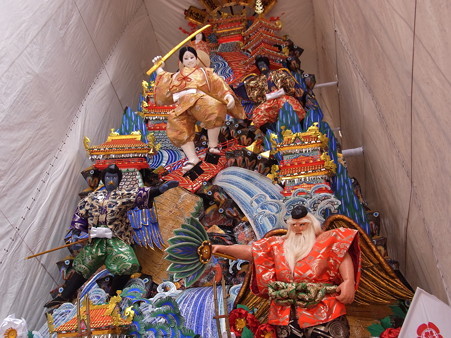 04 博多祇園山笠 飾り山 呉服町駅 2012年 牛若丸修験之場(うしわかまるしゅげんのば)写真画像4