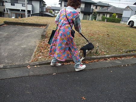 ママさん初散歩!